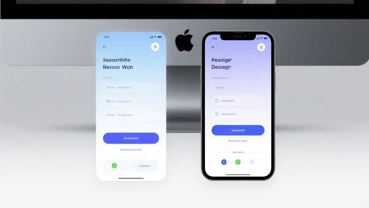 示意：多端自适应的注册流程界面